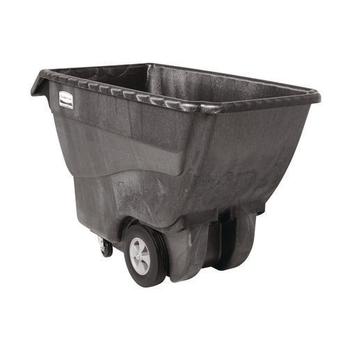 Image of Rubbermaid® Commercial 0.75 cu yd Structural Foam Tilt Truck, Standard Duty, 1,000 lb Capacity, Black