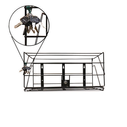 Image of Boardwalk® Locking Rack for 3 Liter PDC Cleaner Bottles, 1-Shelf, 24w x 10d x 12h, Black