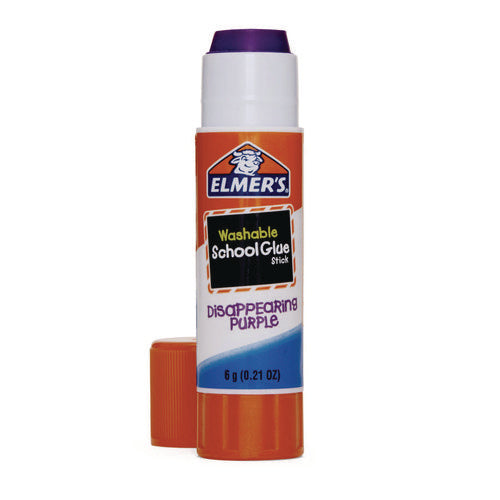 Image of Elmer's® DISAPPEARING PURPLE SCHOOL GLUE STICK, 0.21 OZ, DRIES CLEAR, 8/PACK