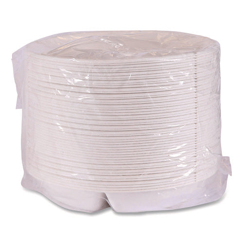 Image of Eco-Products® Vanguard Renewable and Compostable Sugarcane Containers, 3-Compartment Bowl, 28 oz, White, 400/Carton