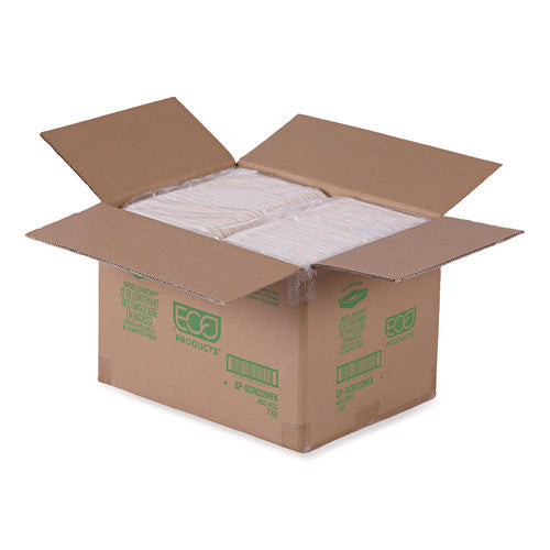 Image of Eco-Products® WorldView Vanguard Rectangular Container, 12 oz, 7 x 4.75 x 1, Sugarcane Fiber, White, 400/Carton