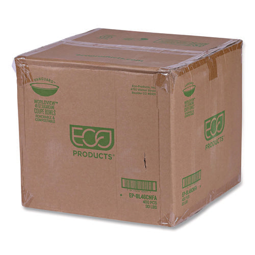 Image of Eco-Products® Vanguard Renewable and Compostable Sugarcane Bowls, 46 oz, White, 400/Carton