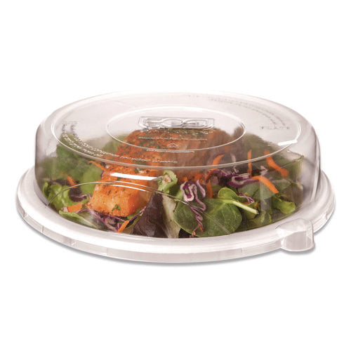 Image of Eco-Products® 100% Recycled Content Round Plate Lids, Plastic, 9" dia x 1.5" h, Clear, 300/Carton
