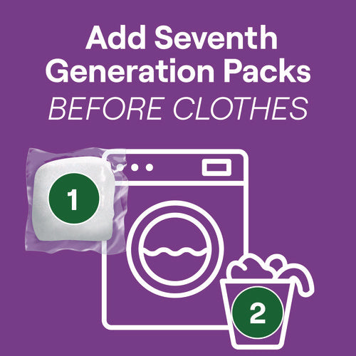 Image of Seventh Generation® Natural Laundry Detergent Packs, Powder, Lavender Scent, 45 Packets/Pack, 8/Carton