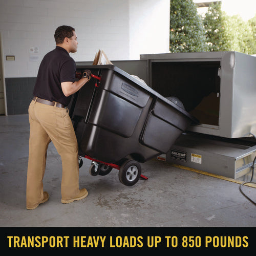 Image of Rubbermaid® Commercial 1 cu yd BRUTE Rotomolded Tilt Truck, 850 lb Capacity, Black