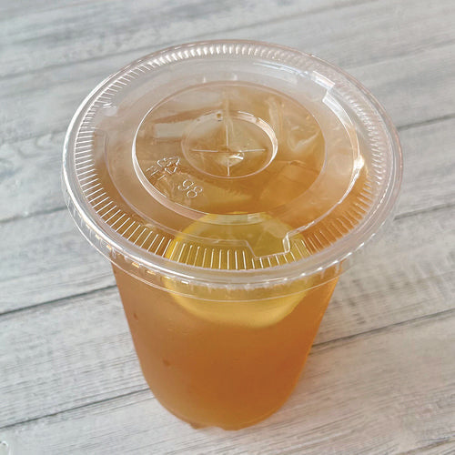 Image of Boardwalk® PET Cold Cup Lids, Fits 14 oz to 24 oz Cold Cups, Plastic, Clear, 100/Sleeve, 10 Sleeves/Carton