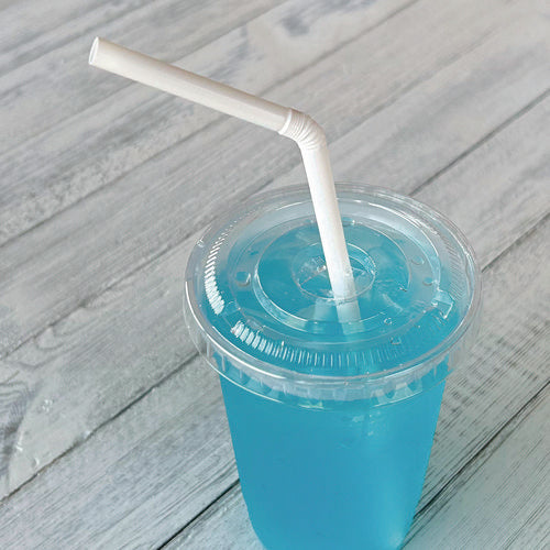 Image of Boardwalk® Flexible Wrapped Straws, 7.75", Plastic, White, 500/pack, 20 Packs/carton
