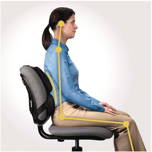 Image of Fellowes® Professional Series Back Support With Microban Protection, 15 X 2 X 14.5, Black