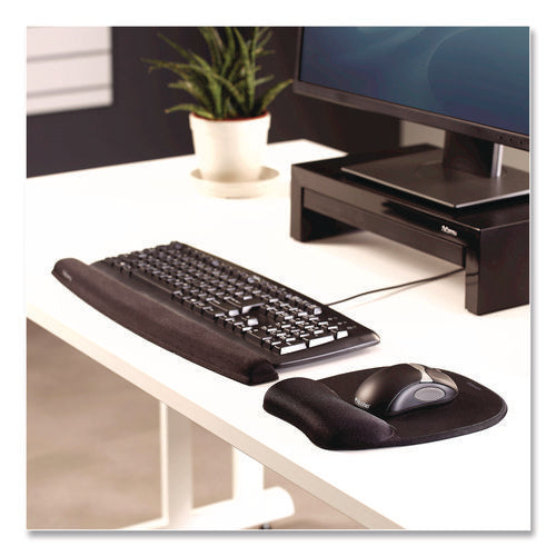 Image of Fellowes® Memory Foam Mouse Pad with Wrist Rest, 7.93 x 9.25, Black