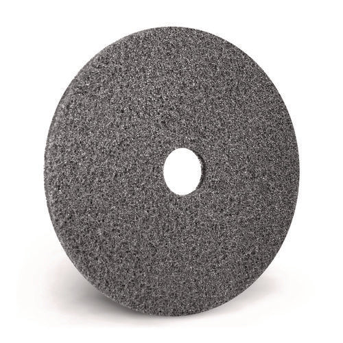 Image of Americo® Black Diamond 800 Deep Cleaning Pad, 20" Diameter, 800 Grit, Black/Gray, 2/Carton