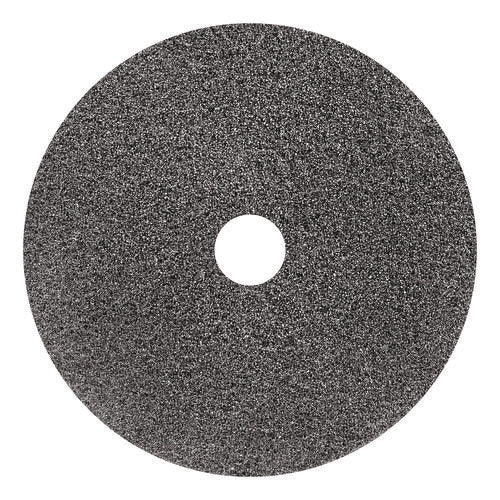Image of Americo® Black Diamond 800 Deep Cleaning Pad, 20" Diameter, 800 Grit, Black/Gray, 2/Carton