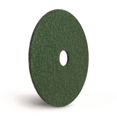 Image of Americo® Black Diamond 3000 Grit Diamond Pad, 14" Diameter, Black/Green, 2/Carton