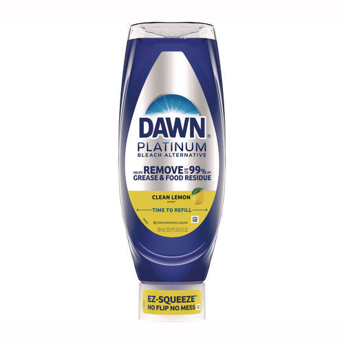 Image of Dawn® Platinum Liquid Dish Detergent, Clean Lemon Scent, 24.3 oz EZ-Squeeze Bottle