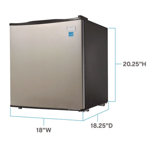 Image of Avanti 1.7 Cu. Ft. All Refrigerator, Stainless Steel/black