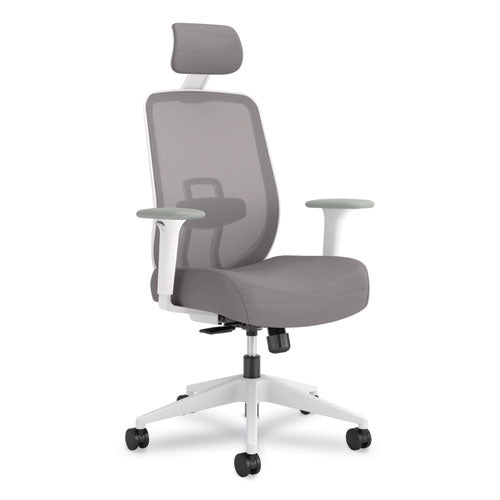 Image of HON® Altern Mesh Mid-Back Task Chair, 17.95 to 21.1 Seat Height, Gray Seat, Gray/White Back, White Base