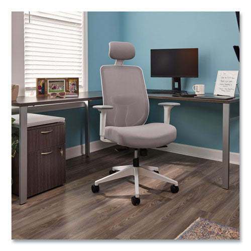 Image of HON® Altern Mesh Mid-Back Task Chair, 17.95 to 21.1 Seat Height, Gray Seat, Gray/White Back, White Base