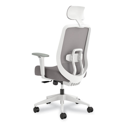Image of HON® Altern Mesh Mid-Back Task Chair, 17.95 to 21.1 Seat Height, Gray Seat, Gray/White Back, White Base