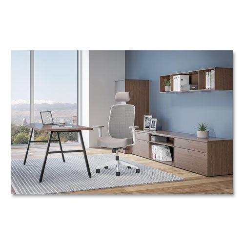 Image of HON® Altern Mesh Mid-Back Task Chair, 17.95 to 21.1 Seat Height, Gray Seat, Gray/White Back, White Base