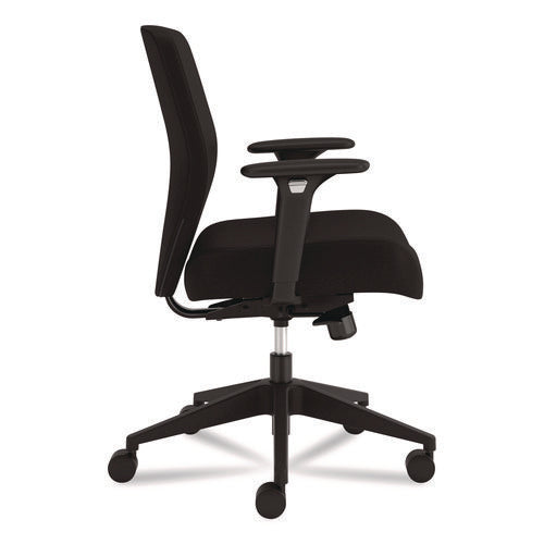Image of HON® Altern Upholstered Low-Back Task Chair, 16.5 to 19.56 Seat Height, Black Seat, Black Back, Black Base