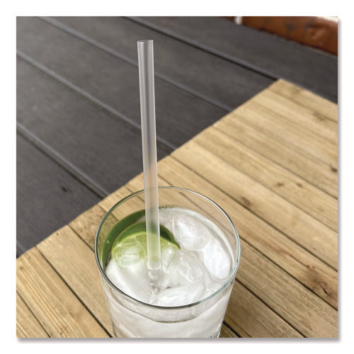 Image of Boardwalk® Giant Straws, 7.75", Polypropylene, Clear, 150/Pack, 10 Packs/Carton
