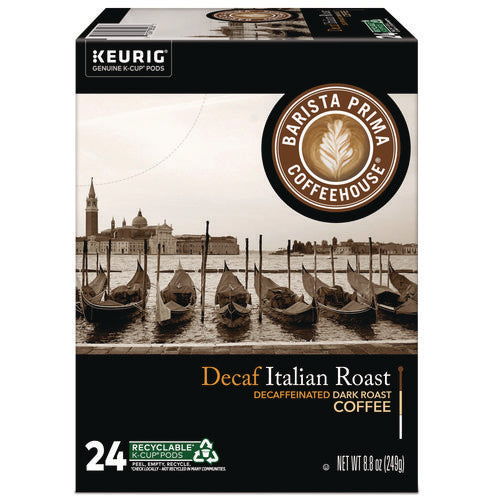 Image of Barista Prima Coffeehouse® Decaf Italian Roast Coffee K-Cups, 24/box