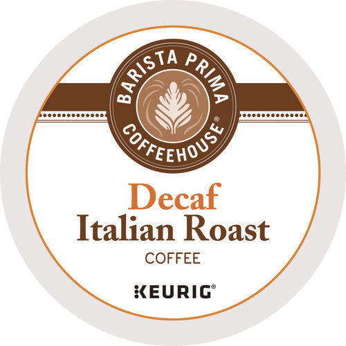 Image of Barista Prima Coffeehouse® Decaf Italian Roast Coffee K-Cups, 24/box