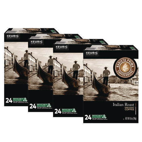 Image of Barista Prima Coffeehouse® Italian Roast K-Cups Coffee Pack, 24/box, 4 Box/carton