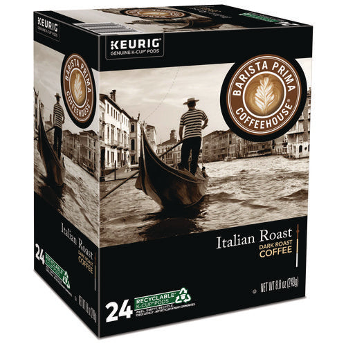 Image of Barista Prima Coffeehouse® Italian Roast K-Cups Coffee Pack, 24/box, 4 Box/carton