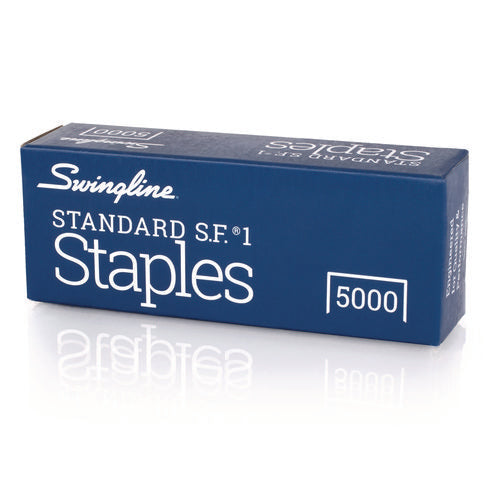 Image of Swingline® S.F. 1 Standard Staples, 0.25" Leg, 0.5" Crown, Steel, 5,000/Box