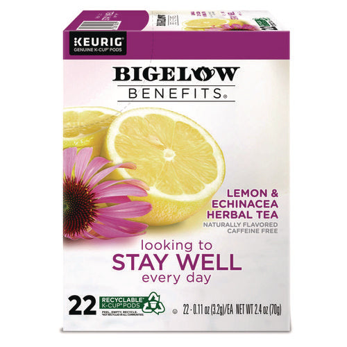 Image of Bigelow® Benefits Lemon And Echinacea Herbal K-Cup, 0.11 Oz, 22/box