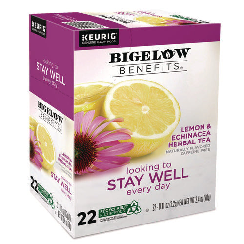 Image of Bigelow® Benefits Lemon And Echinacea Herbal K-Cup, 0.11 Oz, 22/box