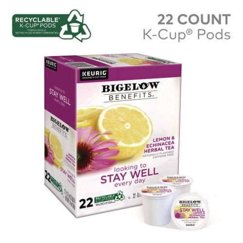 Image of Bigelow® Benefits Lemon And Echinacea Herbal K-Cup, 0.11 Oz, 22/box