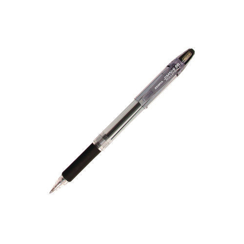 Image of Zebra® Jimnie Gel Pen, Stick, Medium 0.7 mm, Black Ink, Clear/Black Barrel, 12/Pack