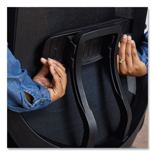 Image of HON® Altern Mesh Mid-Back Task Chair, 17.95 to 21.1 Seat Height, Black Seat, Black Back, Black Base