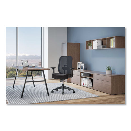 Image of HON® Altern Mesh Mid-Back Task Chair, 17.95 to 21.1 Seat Height, Black Seat, Black Back, Black Base