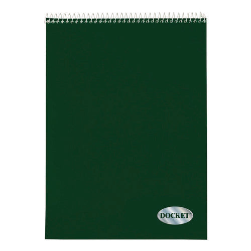 Image of TOPS Docket Graph Pad, Quadrille Rule (4 sq/in), Green Cover, 70 White 8.5 x 11 Sheets