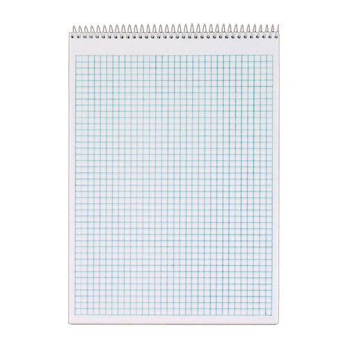 Image of TOPS Docket Graph Pad, Quadrille Rule (4 sq/in), Green Cover, 70 White 8.5 x 11 Sheets