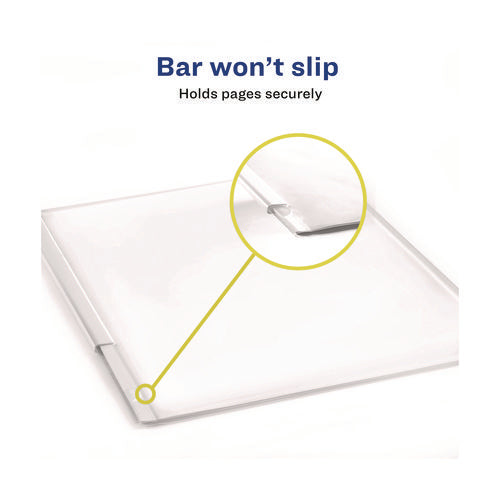 Image of Avery® Slide Locking Report Cover, Sliding Bar, 20 Sheet Cap, 11 x 8.5, Clear, 50/Pack