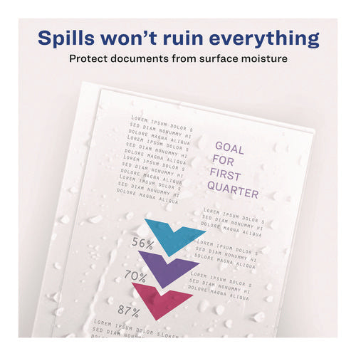 Image of Avery® Slide Locking Report Cover, Sliding Bar, 20 Sheet Cap, 11 x 8.5, Clear, 50/Pack