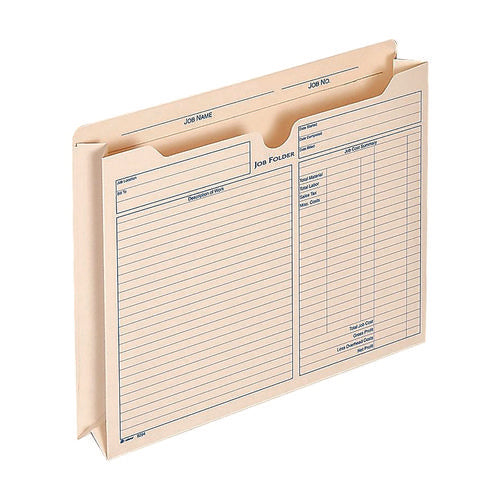Image of Adams® Pre-Printed Heavy-Duty Reinforced File Pocket, 2" Expansion, Letter Size, Manila, 15/Pack