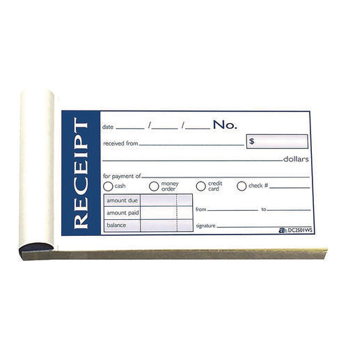 Image of Adams® Write 'n Stick Receipt Book, Two-Part Carbonless, 4.88 x 2.75, 50 Forms Total