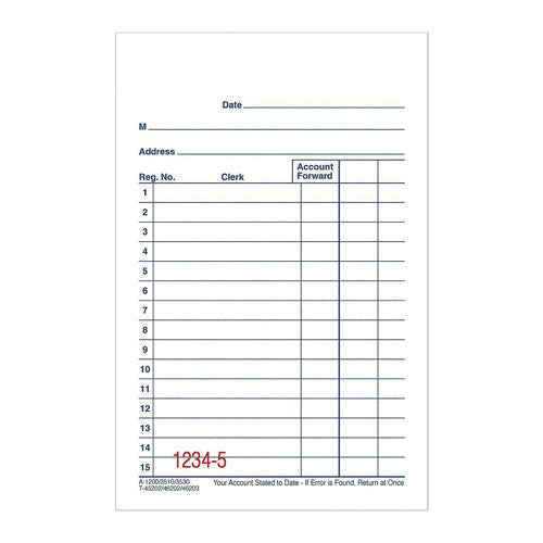 Image of Adams® Multipart General-Purpose Sales Pad, Two-Part Carbonless, 3.34 x 5.13, 50 Forms/Pad, 10 Pads/Pack