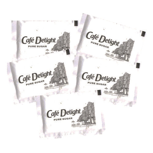 Image of Cafe Delight Pure Sugar Packets, 0.11 oz Packet, 1,000/Carton