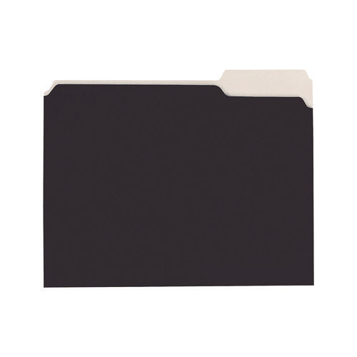 Image of Ampad® Earthwise Pendaflex File Folders, 1/3-Cut Tabs: Assorted, Letter Size, Black/White, 50/Box