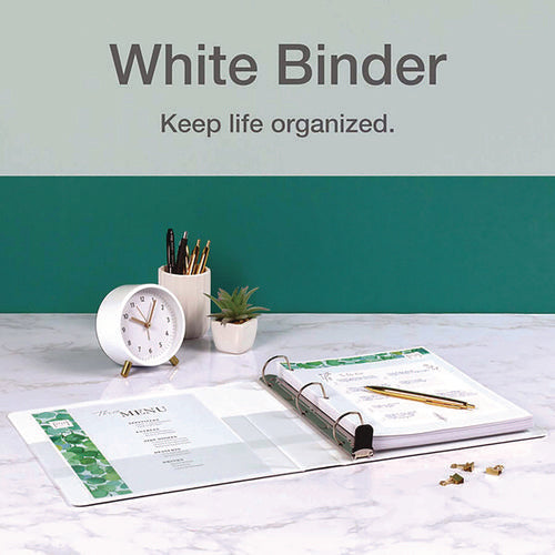 Image of Cardinal® Premier Easy Open Clearvue Locking Slant-D Ring Binder, 3 Rings, 1" Capacity, 11 X 8.5, White