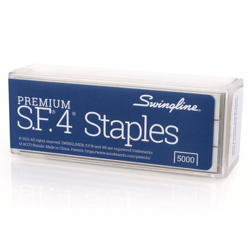 Image of Swingline® S.F. 4 Premium Staples, 0.25" Leg, 0.5" Crown, Steel, 5,000/Box