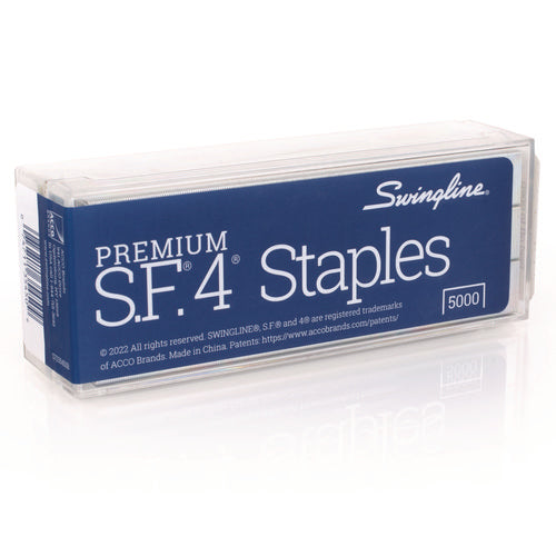 Image of Swingline® S.F. 4 Premium Staples, 0.25" Leg, 0.5" Crown, Steel, 5,000/Box