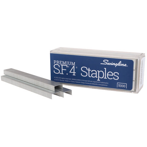 Image of Swingline® S.F. 4 Premium Staples, 0.25" Leg, 0.5" Crown, Steel, 5,000/Box