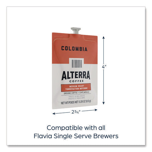 Image of ALTERRA® Coffee Freshpack Pods, Colombia, Medium Roast, 0.28 Oz, 100/carton
