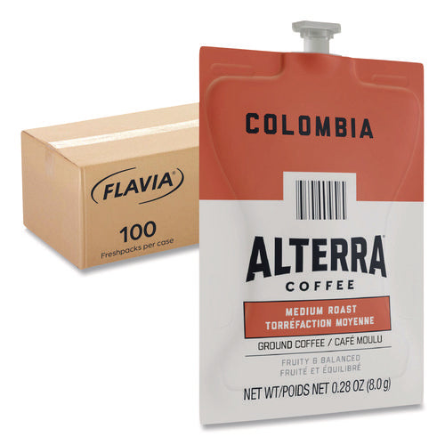 Image of ALTERRA® Coffee Freshpack Pods, Colombia, Medium Roast, 0.28 Oz, 100/carton